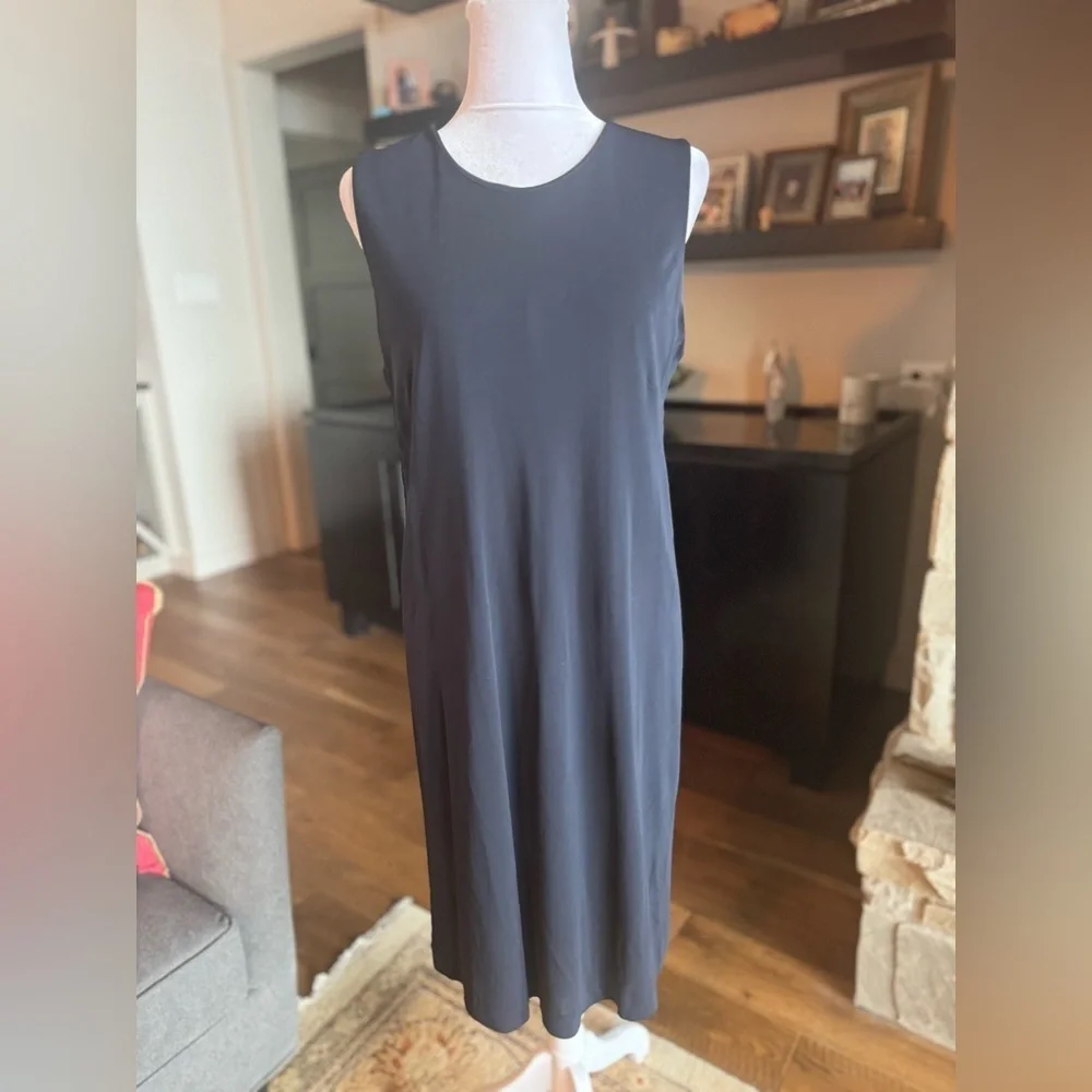 Saks Fifth Avenue 2 Piece Black Formal Dress & 1 Button Cardigan 10 Vintage VGC - Picture 5 of 16